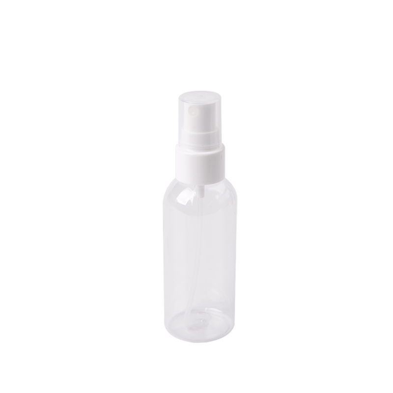 Botellas redondas de pulverización vacías de plástico de tereftalato de polietileno transparentes de 100 ml con pulverizador de niebla HY-M10